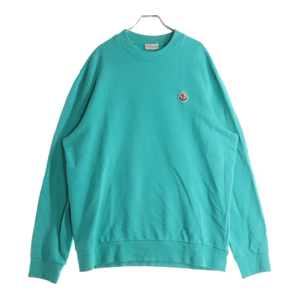 MONCLER(モンクレール) Logo Patch SWEATSHIRT H10918G00051 ロゴワッペン クルーネックスウェットトレーナー グリーン