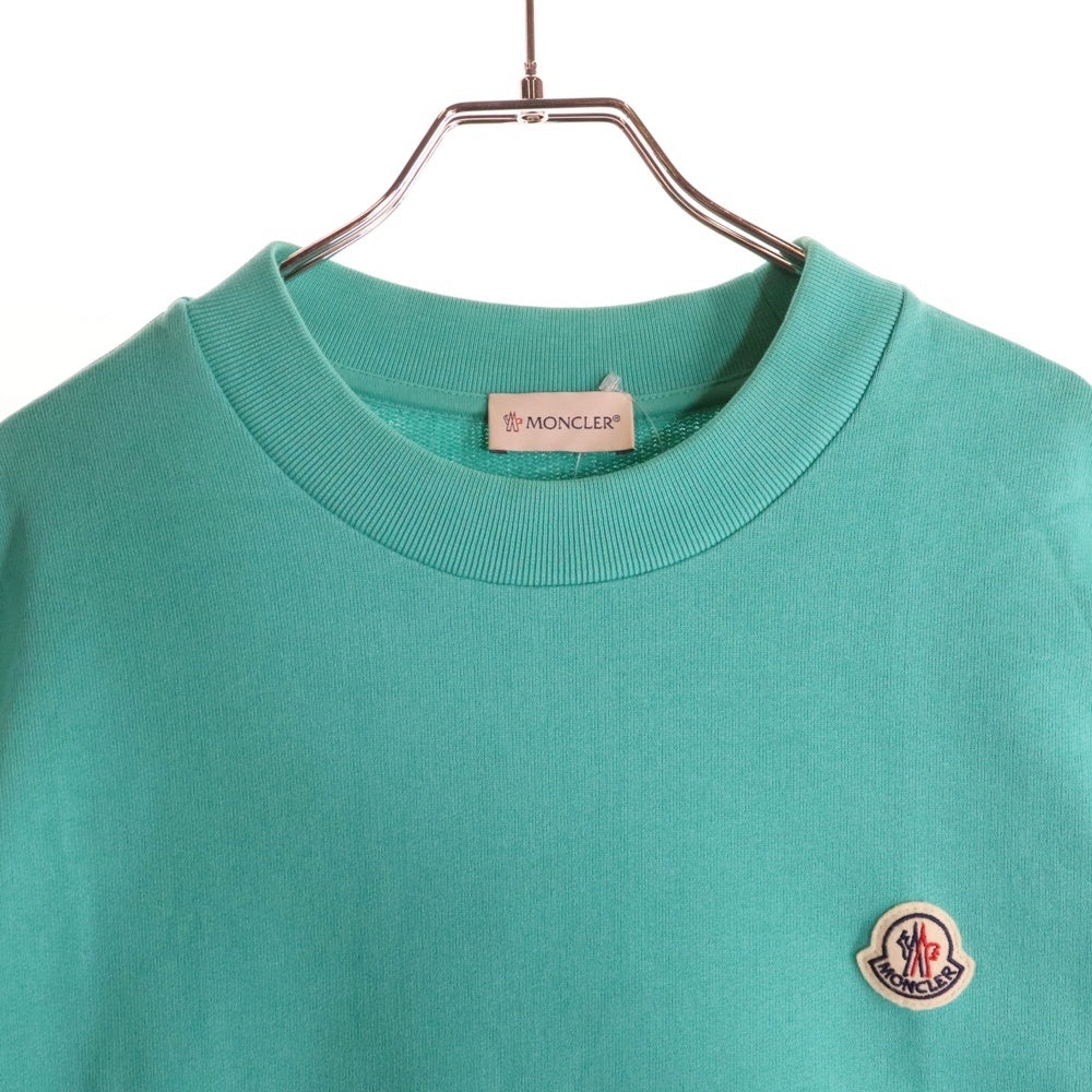 MONCLER(モンクレール) Logo Patch SWEATSHIRT H10918G00051 ロゴワッペン クルーネックスウェットトレーナー グリーン