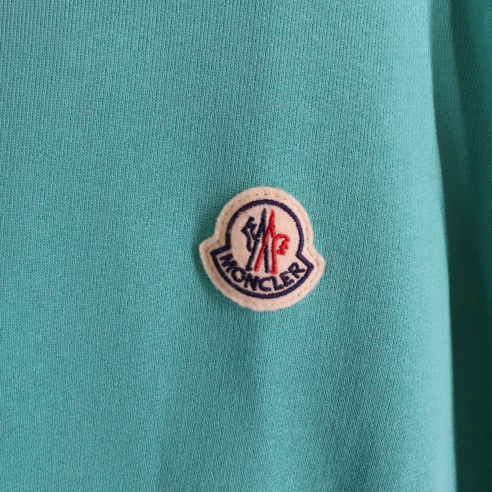 MONCLER(モンクレール) Logo Patch SWEATSHIRT H10918G00051 ロゴワッペン クルーネックスウェットトレーナー グリーン