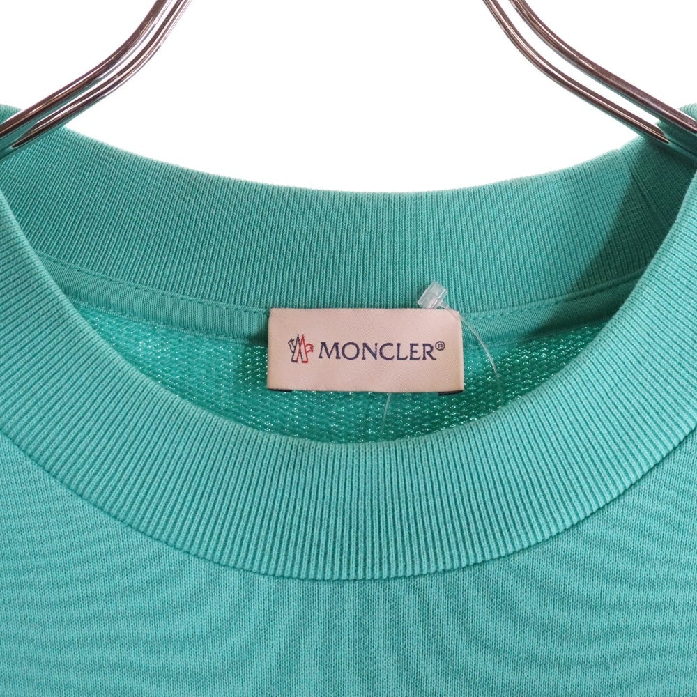 MONCLER(モンクレール) Logo Patch SWEATSHIRT H10918G00051 ロゴワッペン クルーネックスウェットトレーナー グリーン