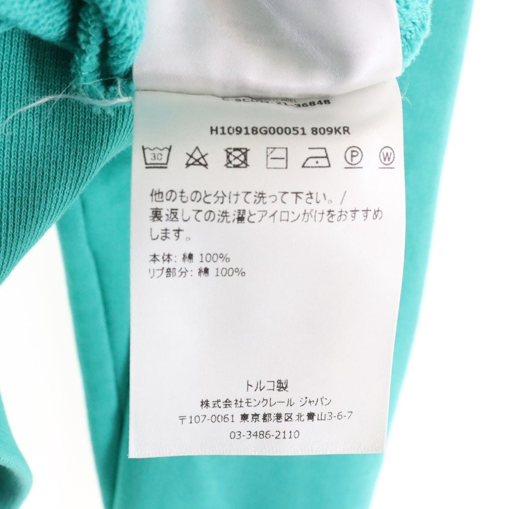 MONCLER(モンクレール) Logo Patch SWEATSHIRT H10918G00051 ロゴワッペン クルーネックスウェットトレーナー グリーン
