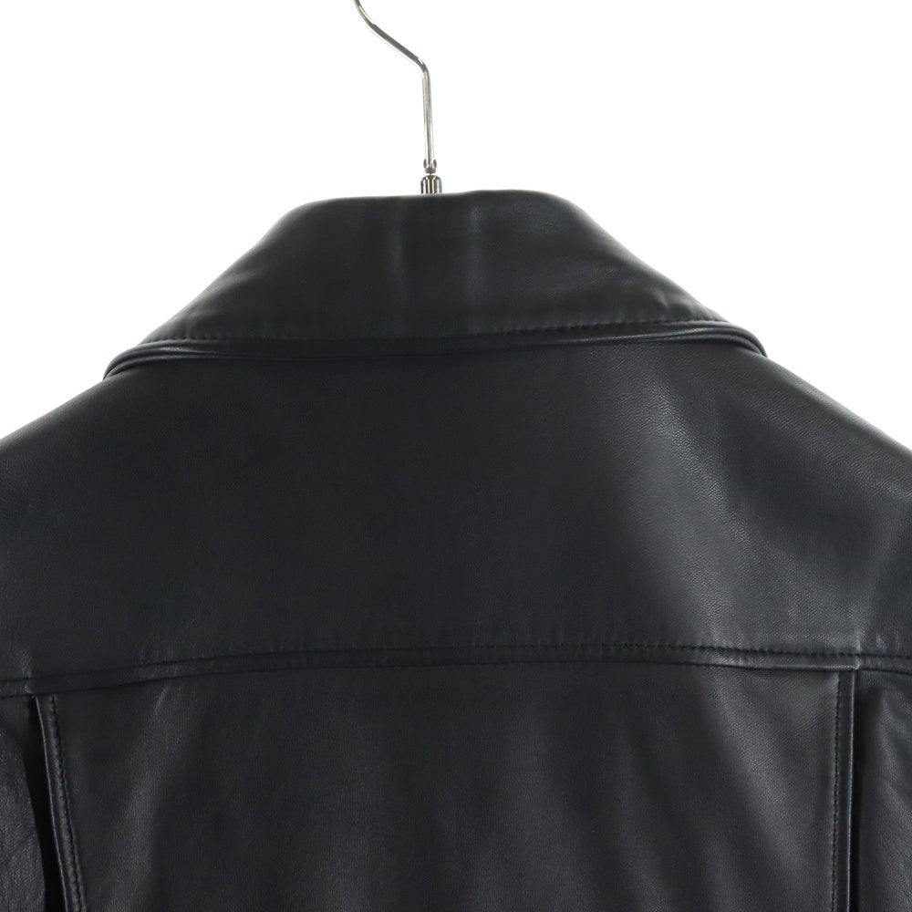 NO BRAND(ノーブランド) UPPER HIGHTS ラムレザー ダブルライダースジャケット ブラック レディース 174LL501