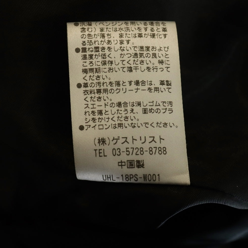 NO BRAND(ノーブランド) UPPER HIGHTS ラムレザー ダブルライダースジャケット ブラック レディース 174LL501