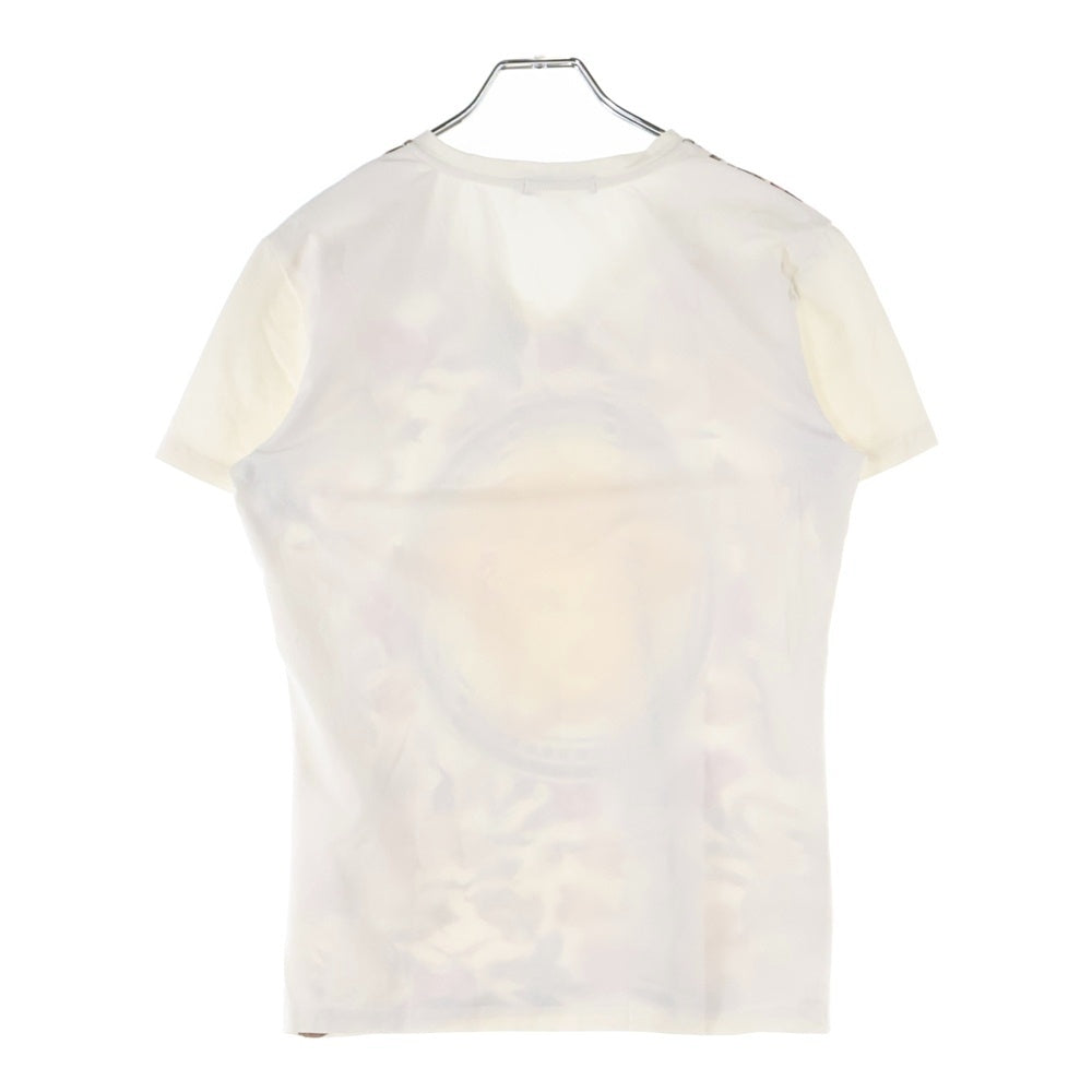VERSACE(ヴェルサーチ) クラシックV2 花柄 Vネック半袖Tシャツカットソー ホワイト