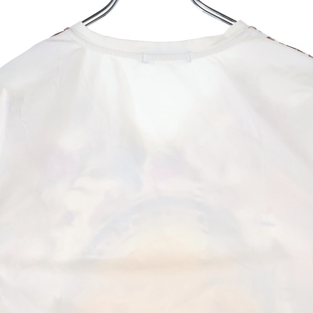 VERSACE(ヴェルサーチ) クラシックV2 花柄 Vネック半袖Tシャツカットソー ホワイト