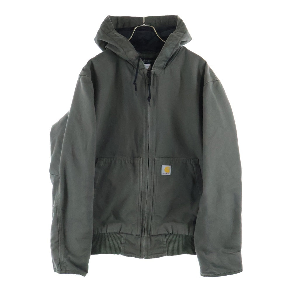 CARHARTT(カーハート) WASHED DUCK INSULATED ACTIVE JACKET J130-M アクティブ ジップアップ フーデッド ダックジャケット カーキ