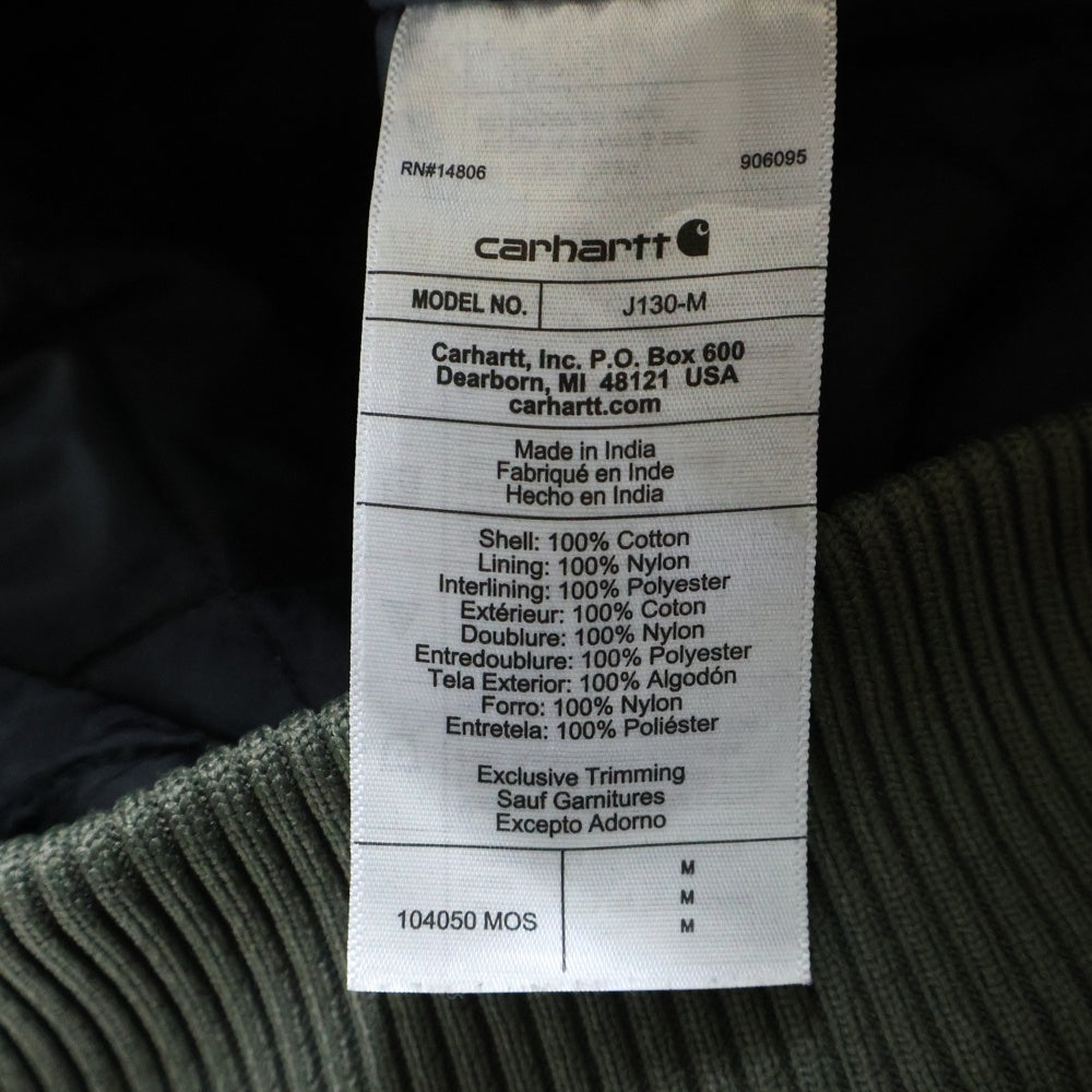 CARHARTT(カーハート) WASHED DUCK INSULATED ACTIVE JACKET J130-M アクティブ ジップアップ フーデッド ダックジャケット カーキ