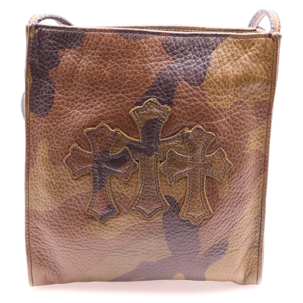 CHROME HEARTS(クロムハーツ) SQ PKT スクエアポケット 3セメタリークロス スクロールラベル ショルダーバッグ カモフラージュ