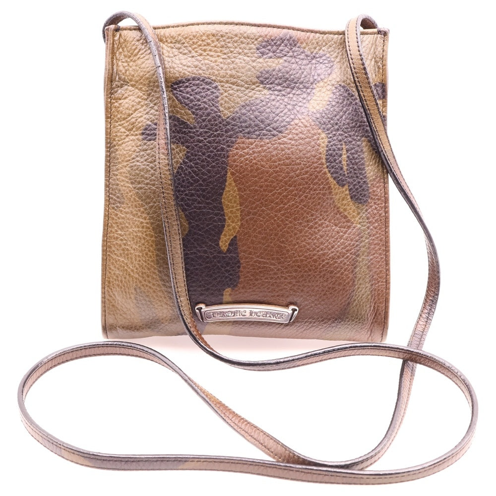 CHROME HEARTS(クロムハーツ) SQ PKT スクエアポケット 3セメタリークロス スクロールラベル ショルダーバッグ カモフラージュ