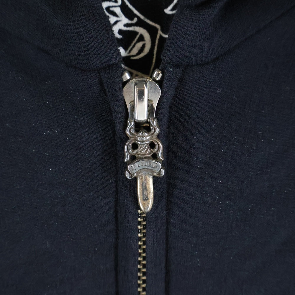 CHROME HEARTS(クロムハーツ) バックCHプラスジップアップパーカー フーディー ダガージップ ブラック