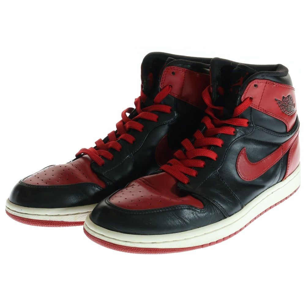 NIKE(ナイキ) AIR JORDAN 1 RETRO HIGH 332550-061 エアジョーダン 1 レトロハイ ハイカットスニーカー シューズ レッド/ブラック US9.5/27.5cm