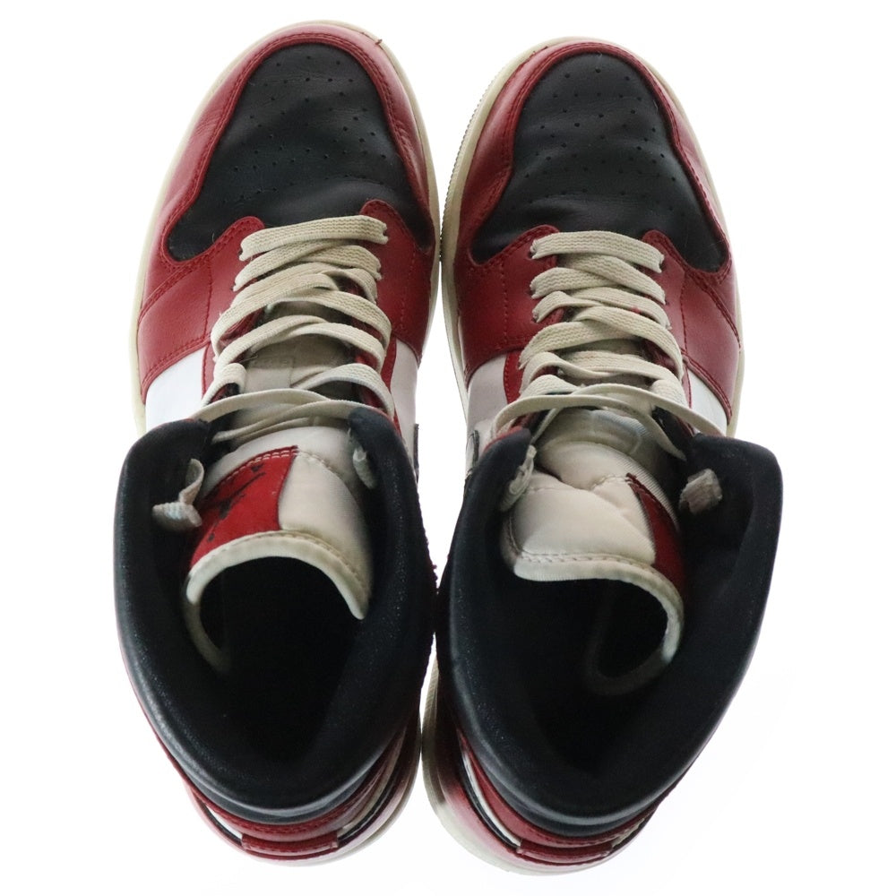 NIKE(ナイキ) AIR JORDAN 1 MID CHICAGO BLACK TOE 554724-069 エアジョーダン1 シカゴ ブラック トゥ ミッドカットスニーカー ブラック/レッド US9.5/27.5cm