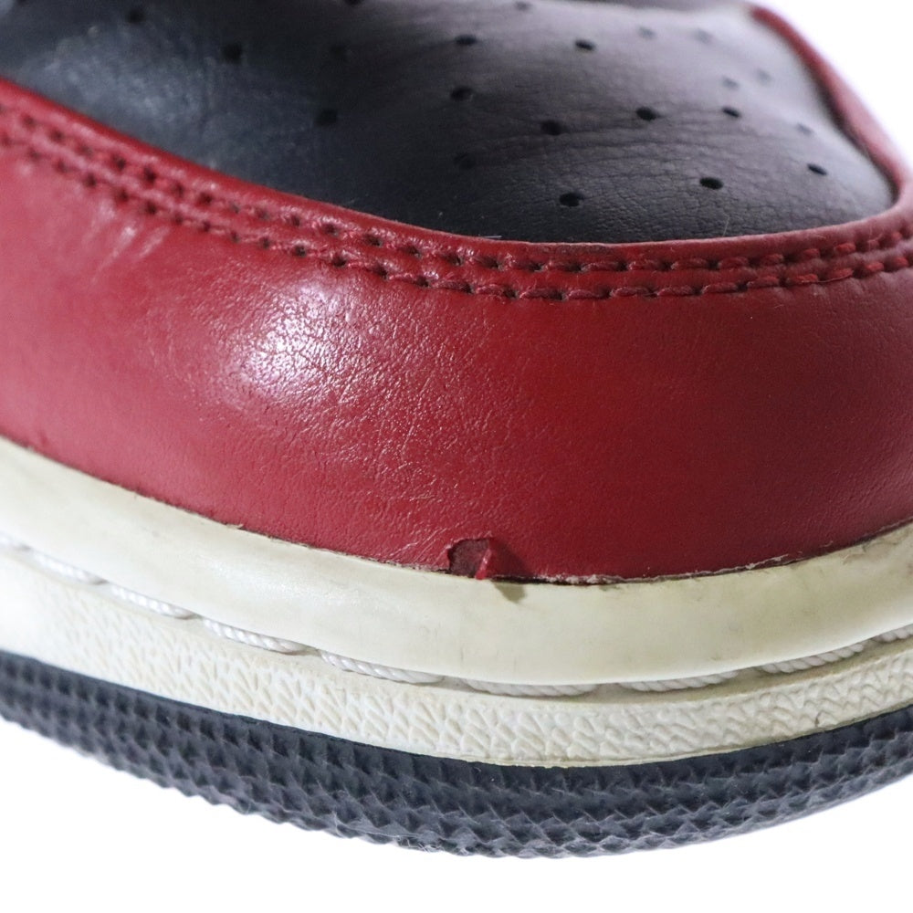 NIKE(ナイキ) AIR JORDAN 1 MID CHICAGO BLACK TOE 554724-069 エアジョーダン1 シカゴ ブラック トゥ ミッドカットスニーカー ブラック/レッド US9.5/27.5cm