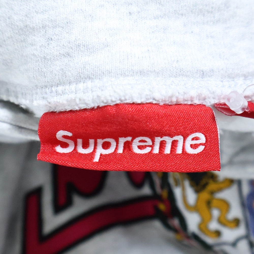 SUPREME(シュプリーム) 25AW Crest Applique Half Zip Pullover クレスとアップリケハーフジップスウェットトレーナー グレー