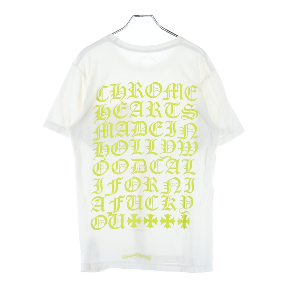 CHROME HEARTS(クロムハーツ) Yellow Made In Hollywood イエロー メイドインハリウッド プリント半袖Tシャツ 半袖カットソー ホワイト