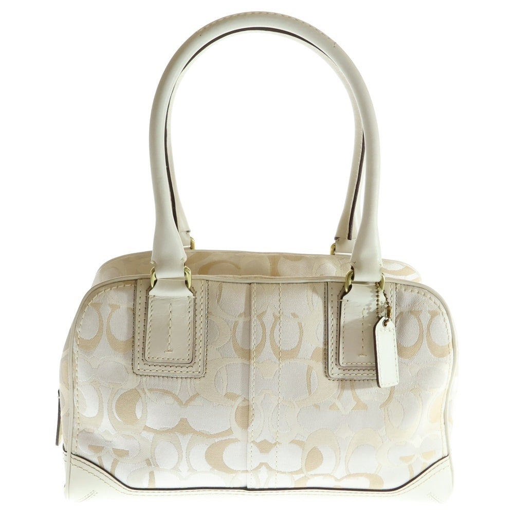 COACH(コーチ) SIGNATURE SATCHEL TOTE BAG L0671-10777 シグネチャー キャンバストートバッグ ホワイト