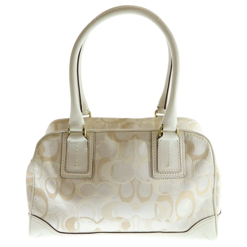 COACH(コーチ) SIGNATURE SATCHEL TOTE BAG L0671-10777 シグネチャー キャンバストートバッグ ホワイト