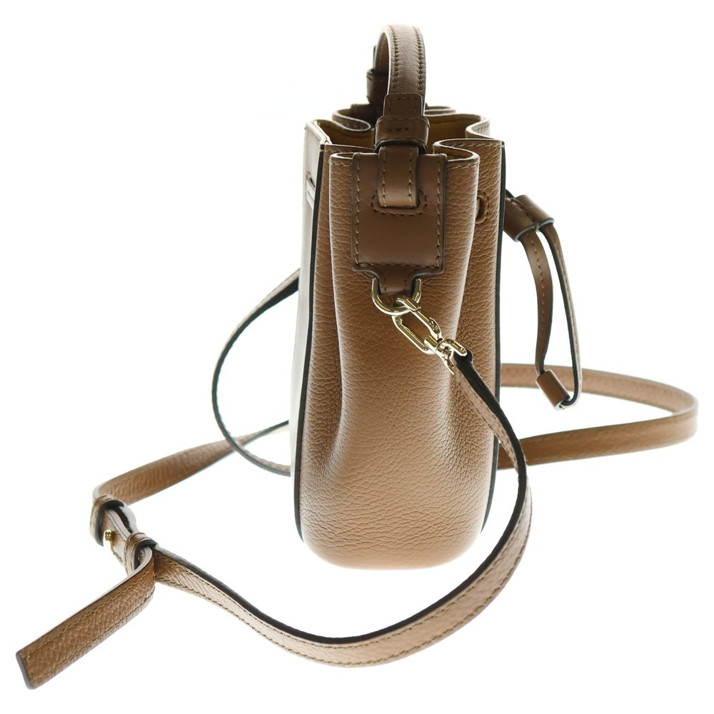 FURLA(フルラ) FURLA MIASTELLA MINI 8050597097534 バケットレザーショルダーバッグ ブラウン レディース