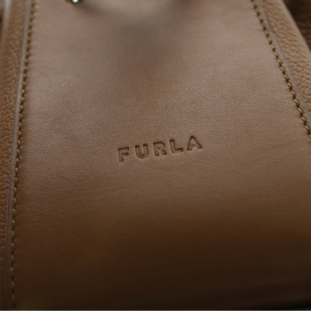 FURLA(フルラ) FURLA MIASTELLA MINI 8050597097534 バケットレザーショルダーバッグ ブラウン レディース