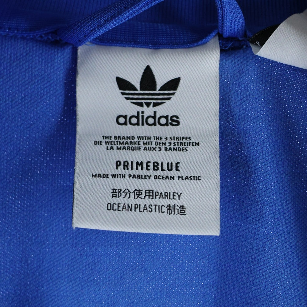 adidas Originals(アディダスオリジナルス) Beckenbauer Primeblue Track Jacket H09113 ラインジップアップトラックジャケット ブルー レディース