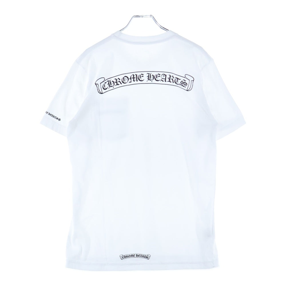 CHROME HEARTS(クロムハーツ) CH T-SHRT スクロールラベルプリント クルーネック半袖Tシャツ カットソー ホワイト