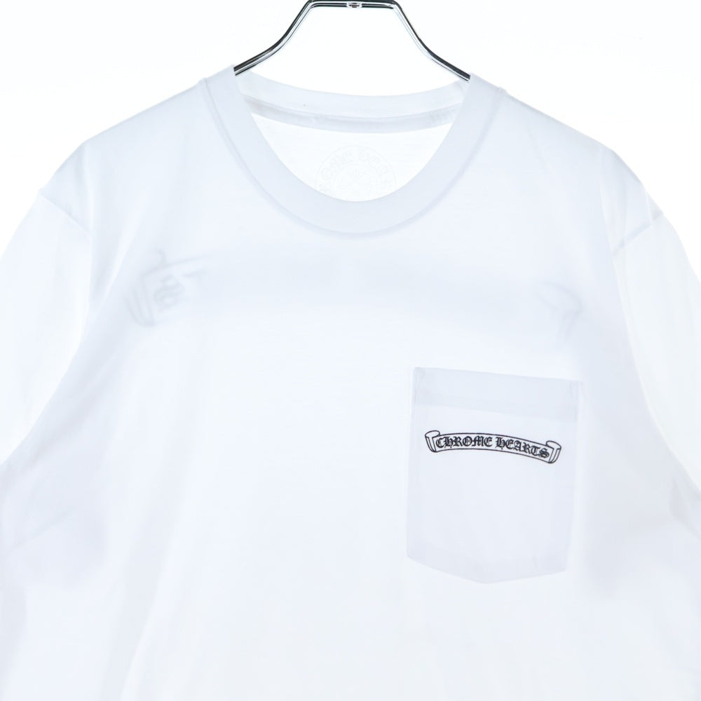 CHROME HEARTS(クロムハーツ) CH T-SHRT スクロールラベルプリント クルーネック半袖Tシャツ カットソー ホワイト