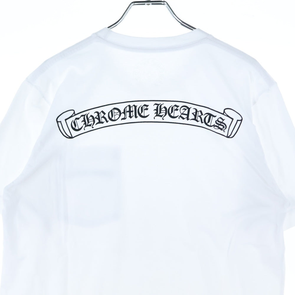 CHROME HEARTS(クロムハーツ) CH T-SHRT スクロールラベルプリント クルーネック半袖Tシャツ カットソー ホワイト