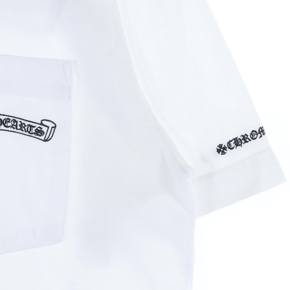 CHROME HEARTS(クロムハーツ) CH T-SHRT スクロールラベルプリント クルーネック半袖Tシャツ カットソー ホワイト