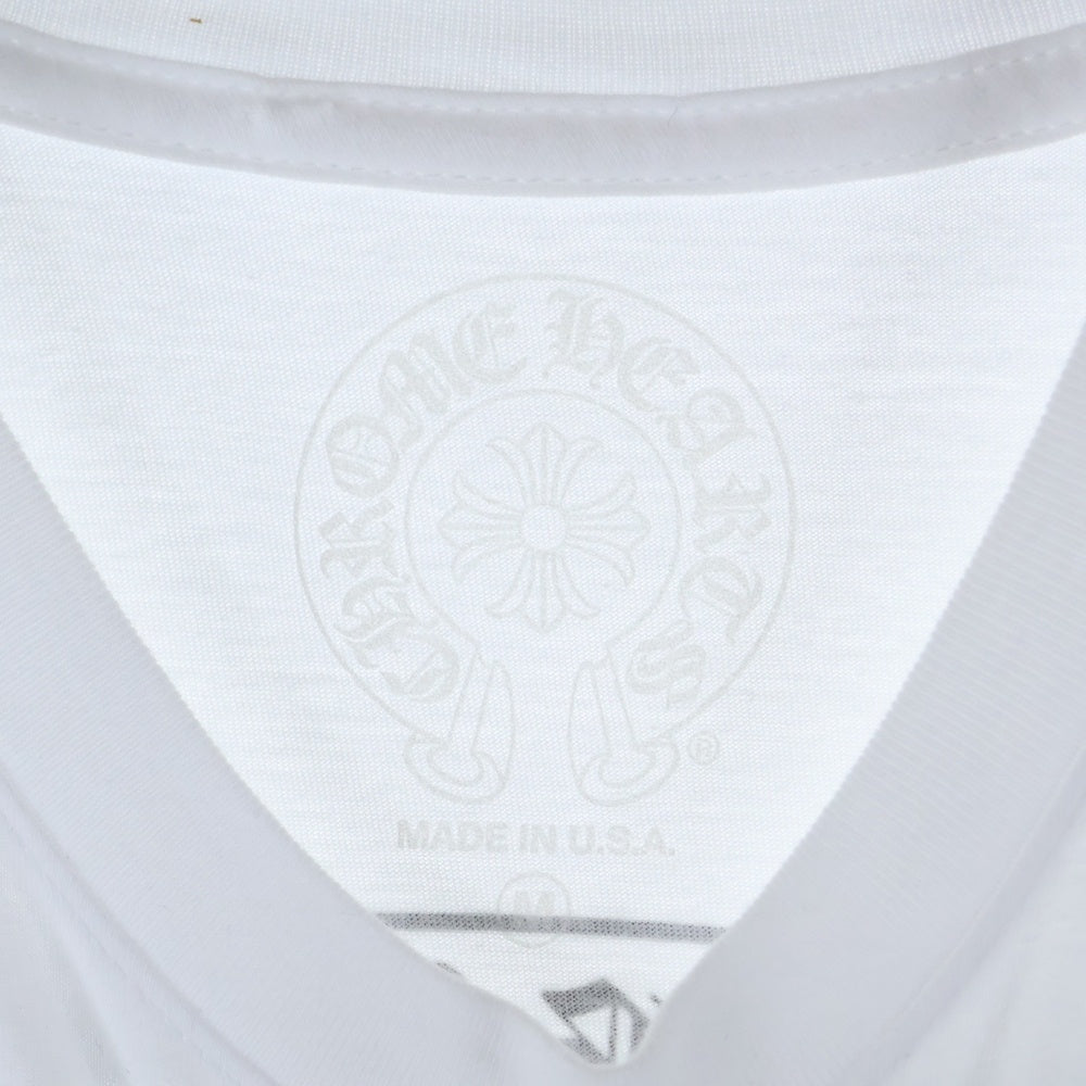 CHROME HEARTS(クロムハーツ) CH T-SHRT スクロールラベルプリント クルーネック半袖Tシャツ カットソー ホワイト