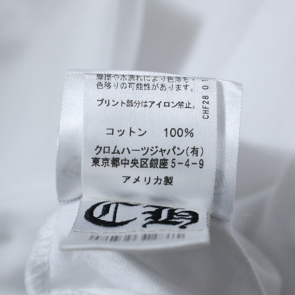 CHROME HEARTS(クロムハーツ) CH T-SHRT スクロールラベルプリント クルーネック半袖Tシャツ カットソー ホワイト