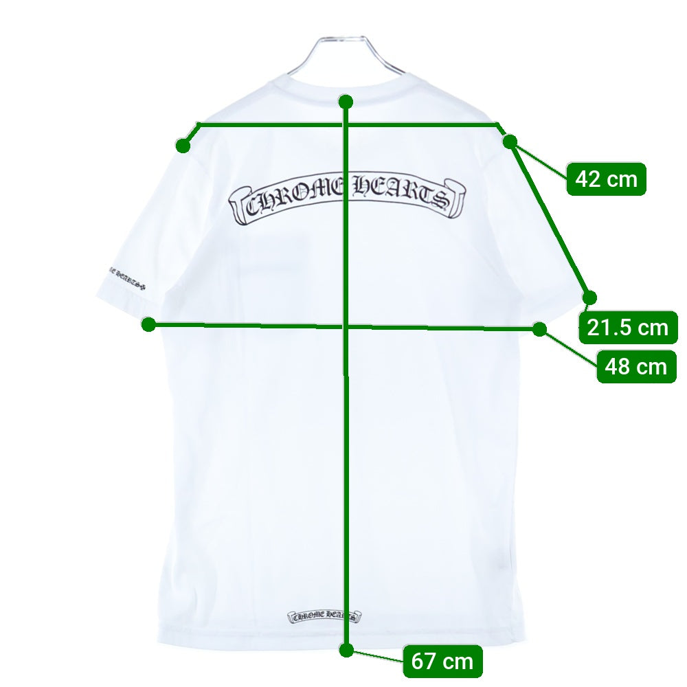 CHROME HEARTS(クロムハーツ) CH T-SHRT スクロールラベルプリント クルーネック半袖Tシャツ カットソー ホワイト
