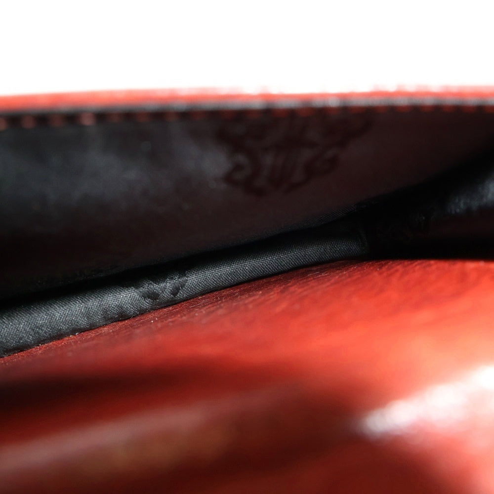 CHROME HEARTS(クロムハーツ) CARD CASE スクロールラベル レザーカードケース レッド
