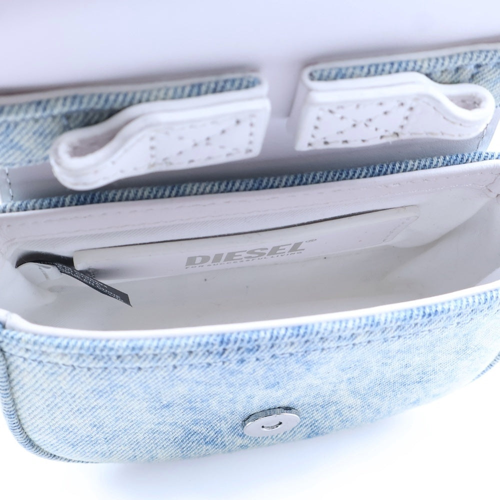 DIESEL(ディーゼル) Logo Denim Bag JP-1DR XS SHOULDER ロゴ デニム ハンドバッグ ショルダーバッグ ブルー