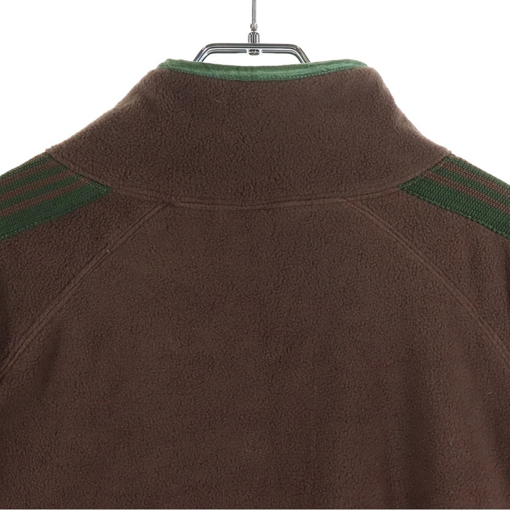 Needles(ニードルス) ×BEAMS FLEECE JACKET ビームス ロゴ刺繍ジップアップフリースジャケット ボアジャケット ブラウン GL221