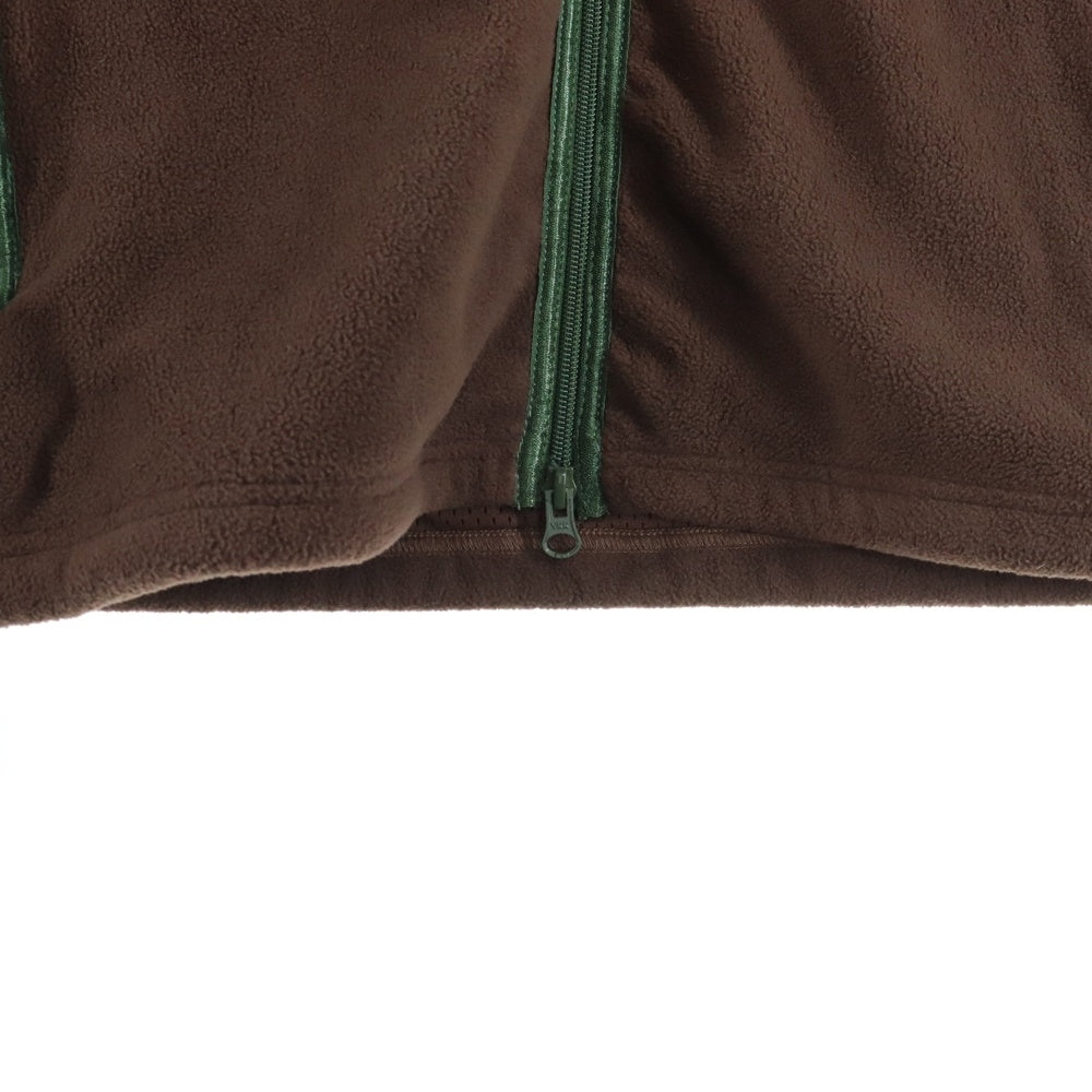 Needles(ニードルス) ×BEAMS FLEECE JACKET ビームス ロゴ刺繍ジップアップフリースジャケット ボアジャケット ブラウン GL221