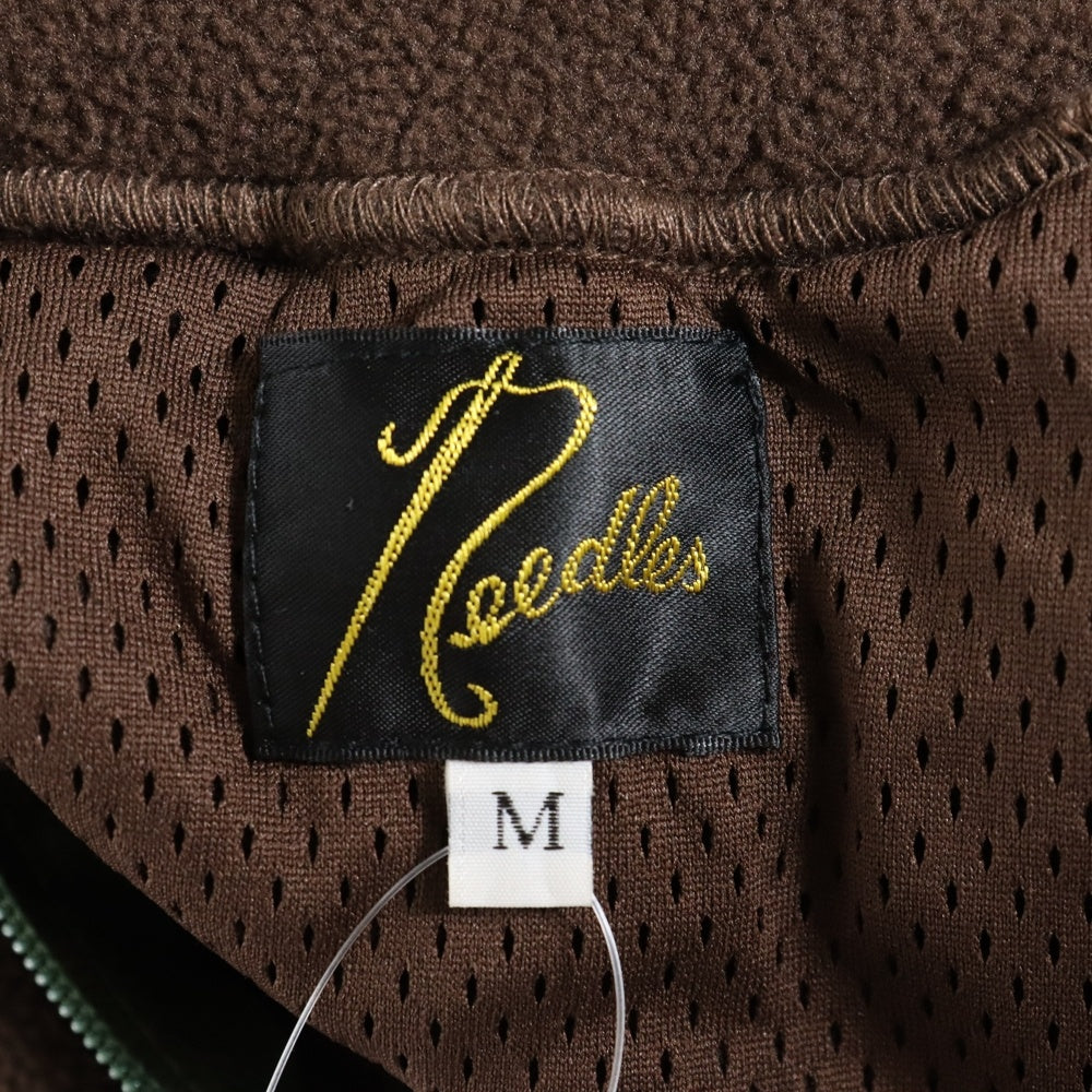 Needles(ニードルス) ×BEAMS FLEECE JACKET ビームス ロゴ刺繍ジップアップフリースジャケット ボアジャケット ブラウン GL221