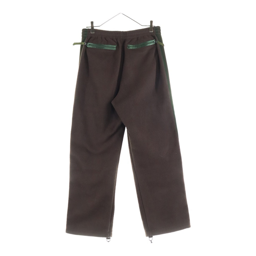 Needles(ニードルス) ×BEAMS FLEECE PANTS ビームス ロゴ刺繍フリースパンツ ブラウン LQ371