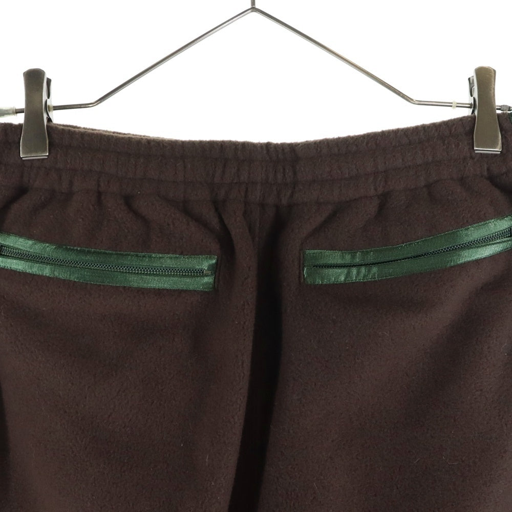 Needles(ニードルス) ×BEAMS FLEECE PANTS ビームス ロゴ刺繍フリースパンツ ブラウン LQ371