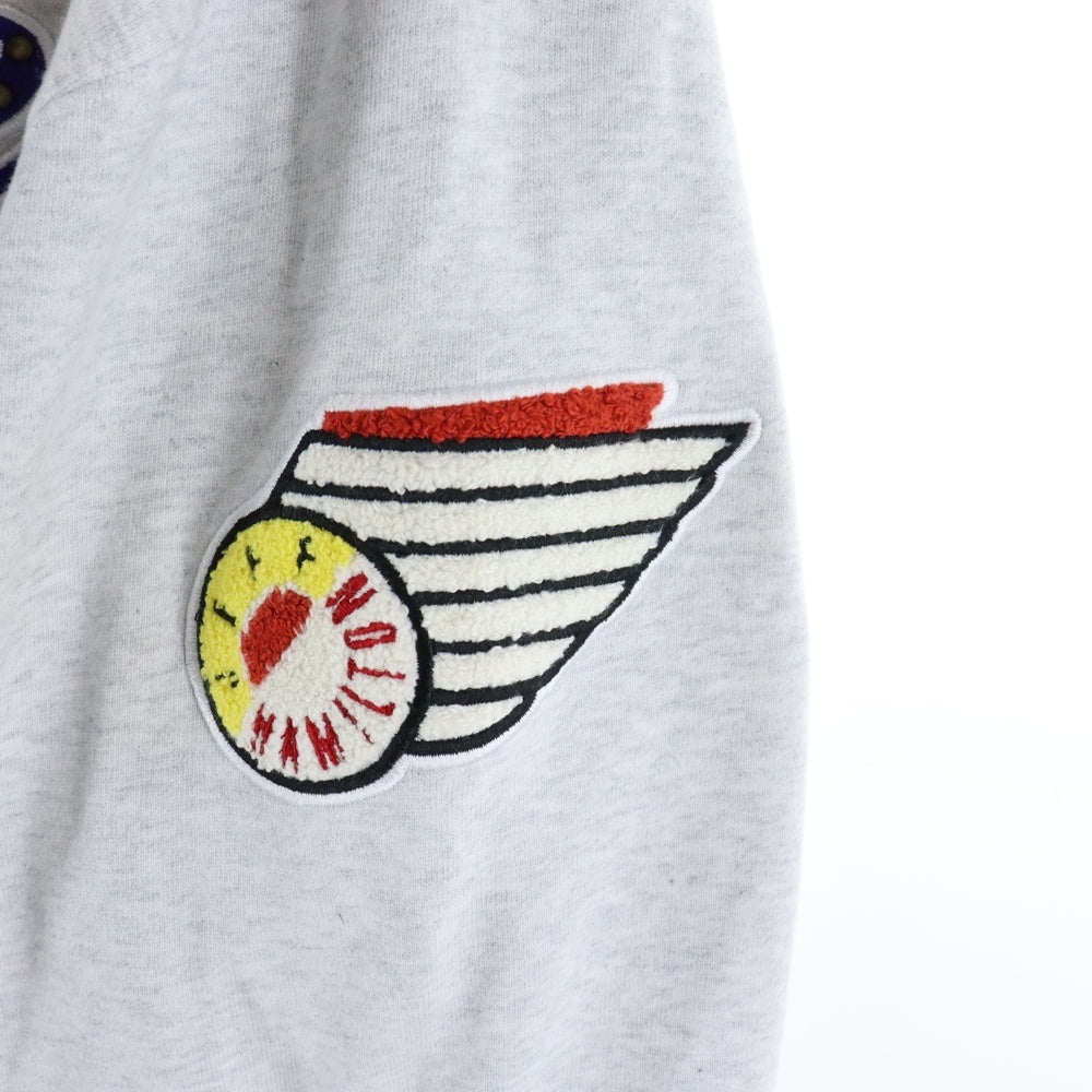 X-LARGE(エクストララージ) FRONT LOGO HOODIE フロントロゴ刺繍プルオーバースウェットパーカー フーディー グレー 101244012019