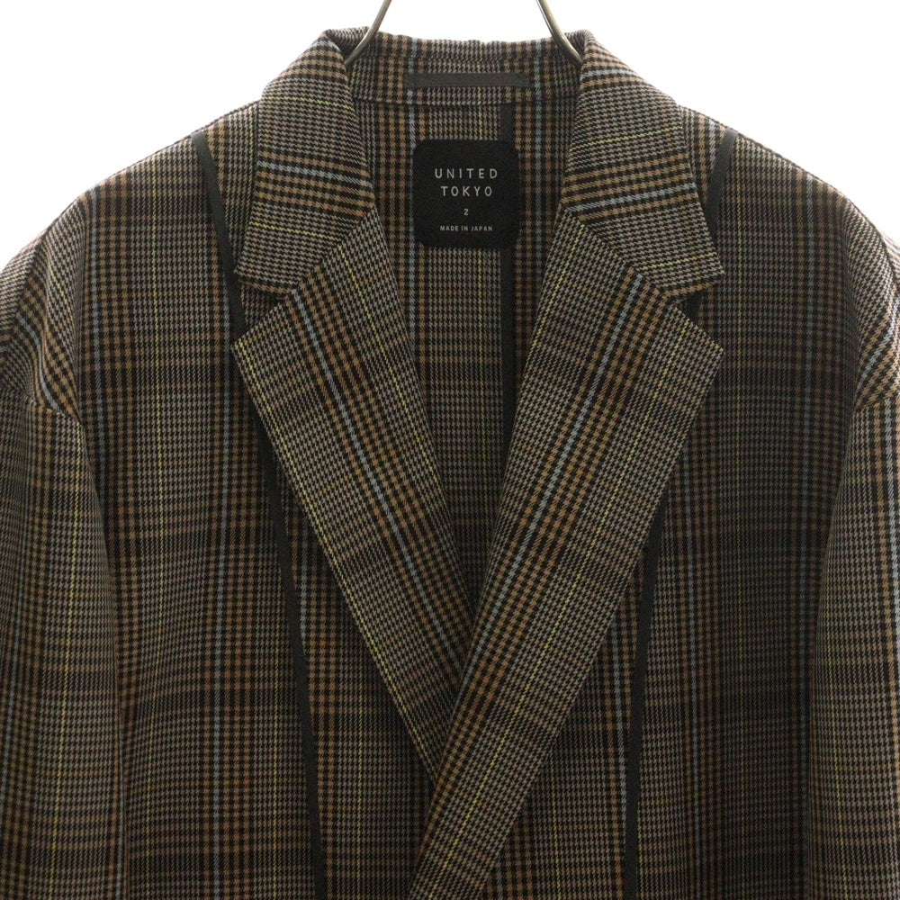 UNITED TOKYO(ユナイテッド トウキョウ) リバースオーバーテーラードジャケット チェック マルチカラー 133253002