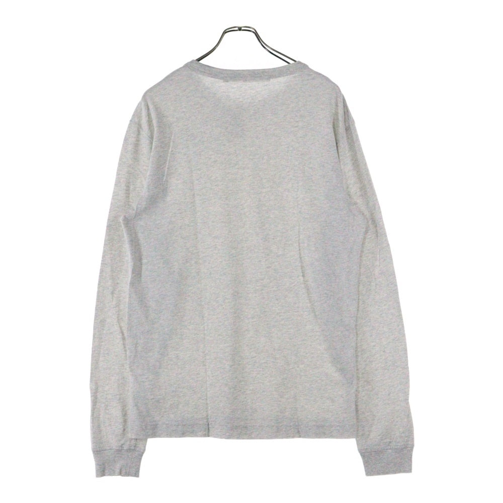 ALEXANDER WANG(アレキサンダーワン) フロントワンポイントロゴプリント クルーネック長袖Tシャツカットソー ロンT グレー UCC3211013