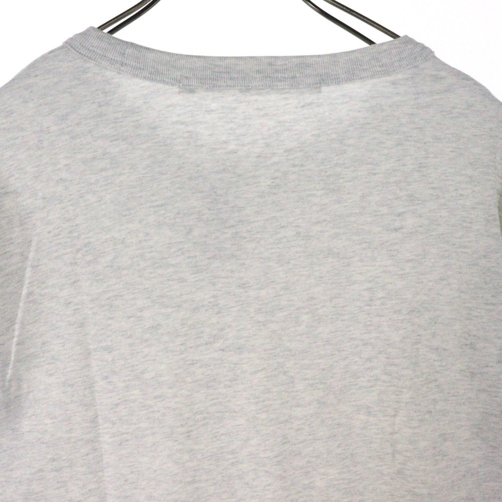 ALEXANDER WANG(アレキサンダーワン) フロントワンポイントロゴプリント クルーネック長袖Tシャツカットソー ロンT グレー UCC3211013