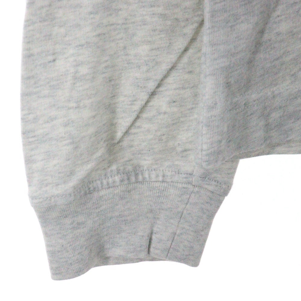 ALEXANDER WANG(アレキサンダーワン) フロントワンポイントロゴプリント クルーネック長袖Tシャツカットソー ロンT グレー UCC3211013