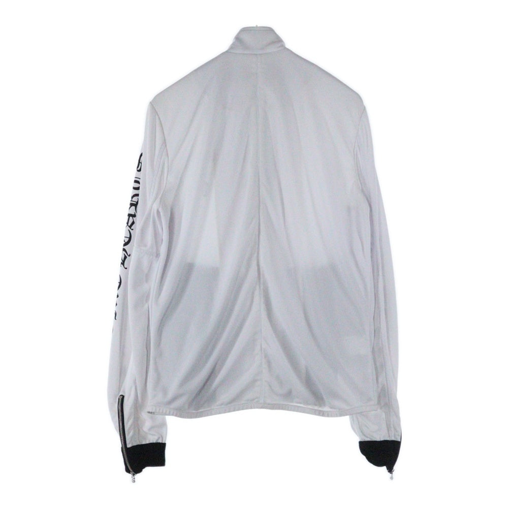 CHROME HEARTS(クロムハーツ) Track Jacket トラックジャケット ダガージップ レザー切替 アームロゴプリント ホースシュープリント ホワイト