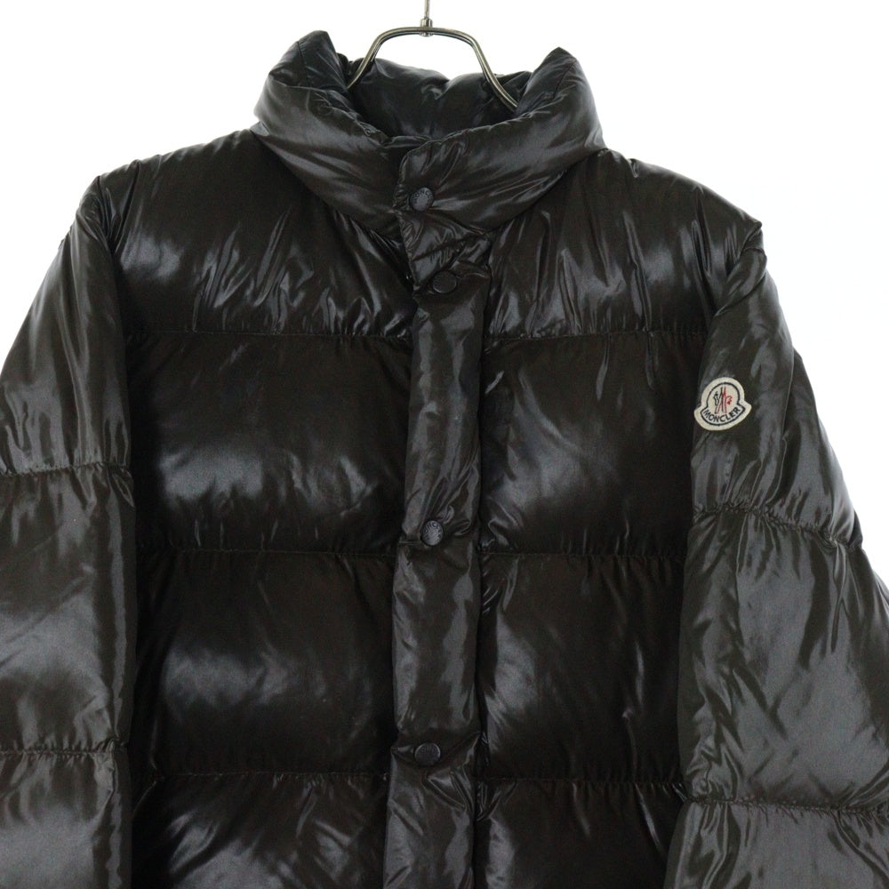 MONCLER(モンクレール) VENISE ベニス 袖ワンポイントロゴ刺繍 ジップアップダウンジャケット グレー 41313
