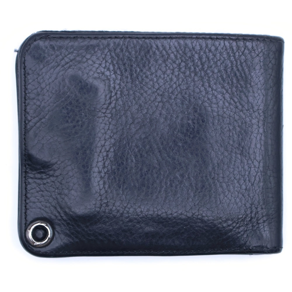 CHROME HEARTS(クロムハーツ) 1SNAP 1スナップ クロス ボールボタン レザーウォレット 財布 ブラック BCA361