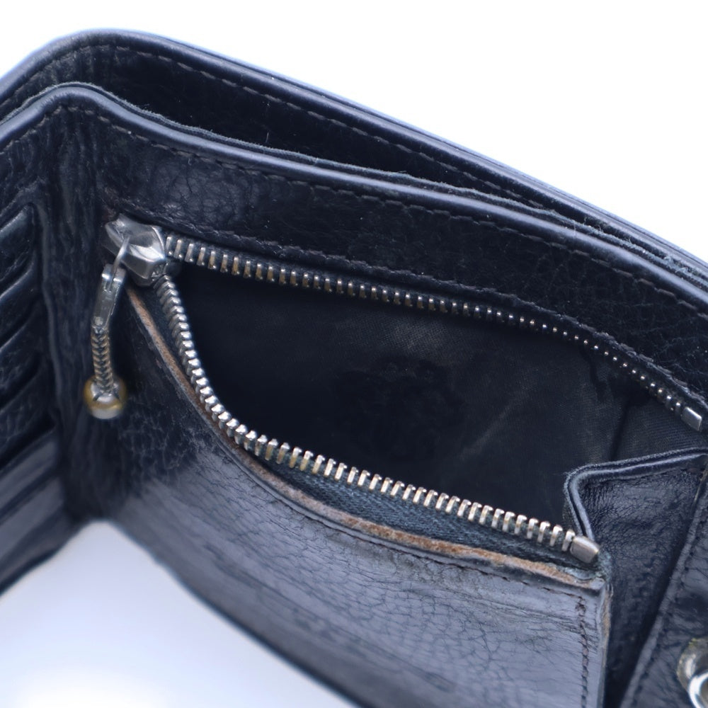 CHROME HEARTS(クロムハーツ) 1SNAP 1スナップ クロス ボールボタン レザーウォレット 財布 ブラック BCA361