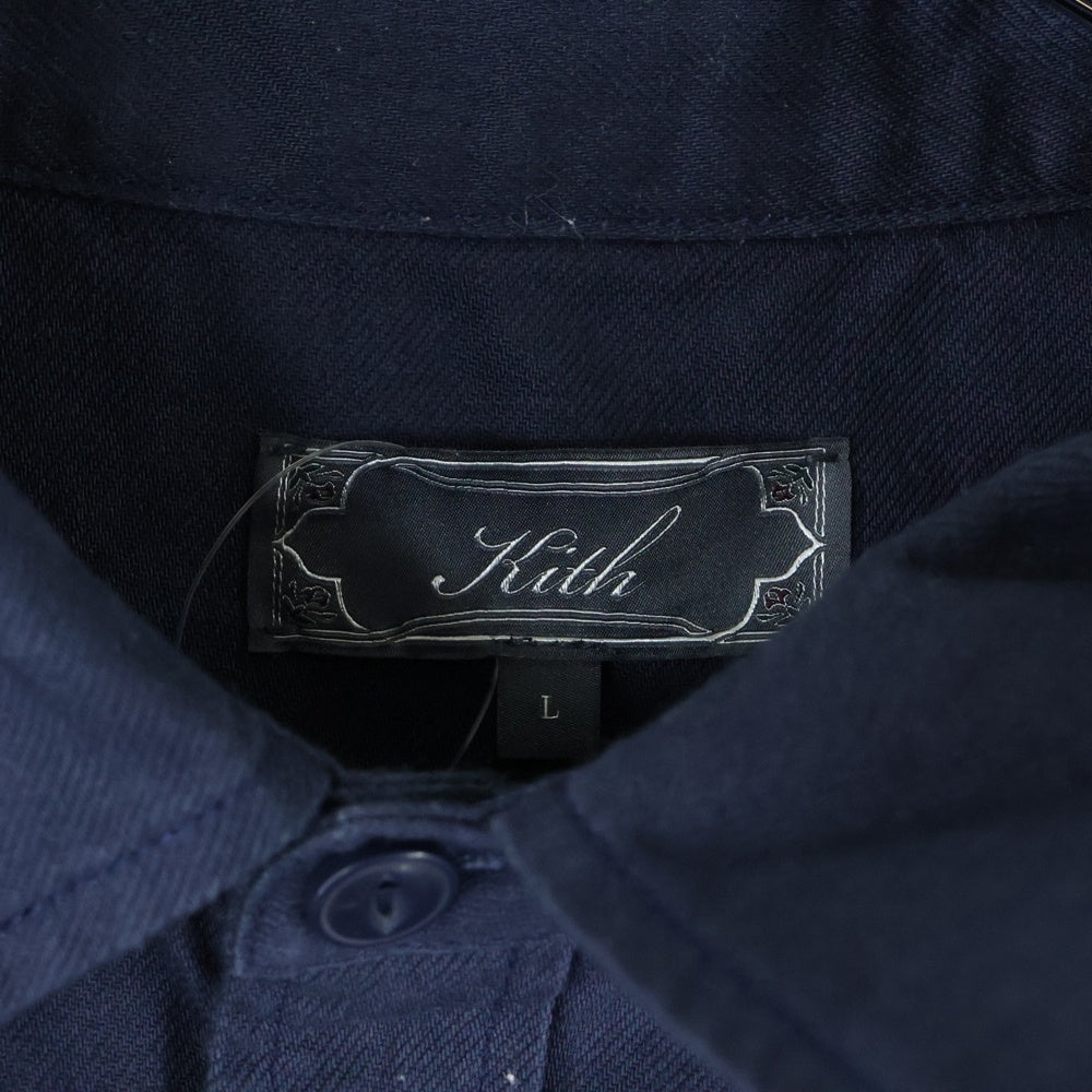 KITH(キス) NY Symbols Graphic Apollo Shirt 25‐050‐060‐0022-3‐0 NYシンボル グラフィック アポロ 長袖シャツ ネイビー