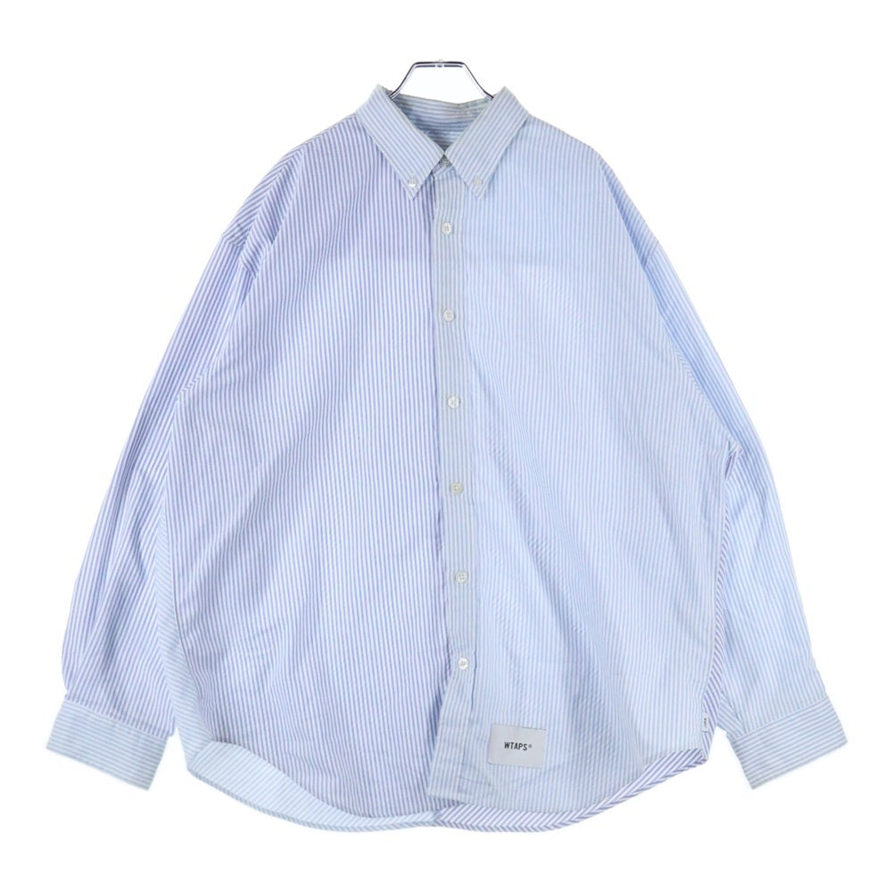 WTAPS(ダブルタップス) OXFORD Stripe L/S Shirt 251TQDT-SHM05 オックスフォード ストライプ 長袖シャツ ブルー