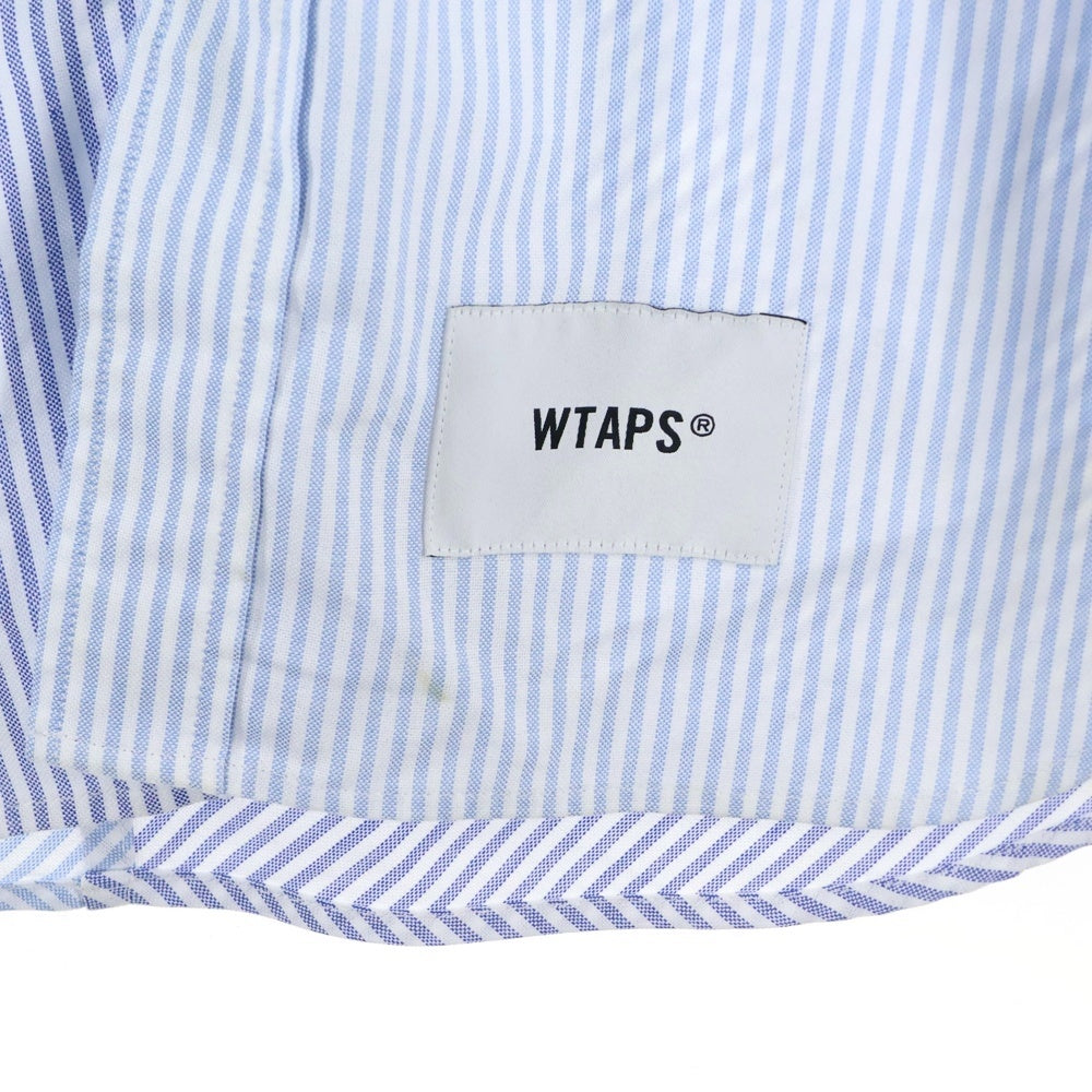 WTAPS(ダブルタップス) OXFORD Stripe L/S Shirt 251TQDT-SHM05 オックスフォード ストライプ 長袖シャツ ブルー